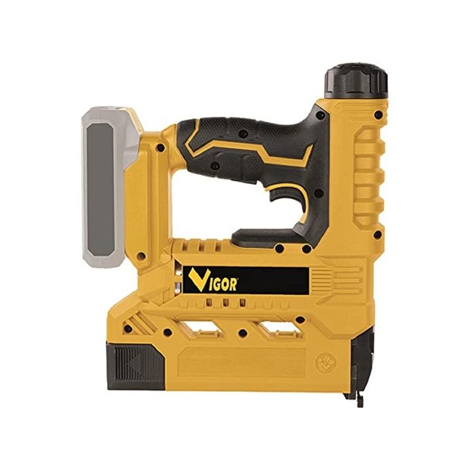 Vigor 4015405 V-FB 20V Fissatrice a Batteria 20V Li-Ion per Chiodi 15-32 mm e Punti 15-25 mm colore Nero