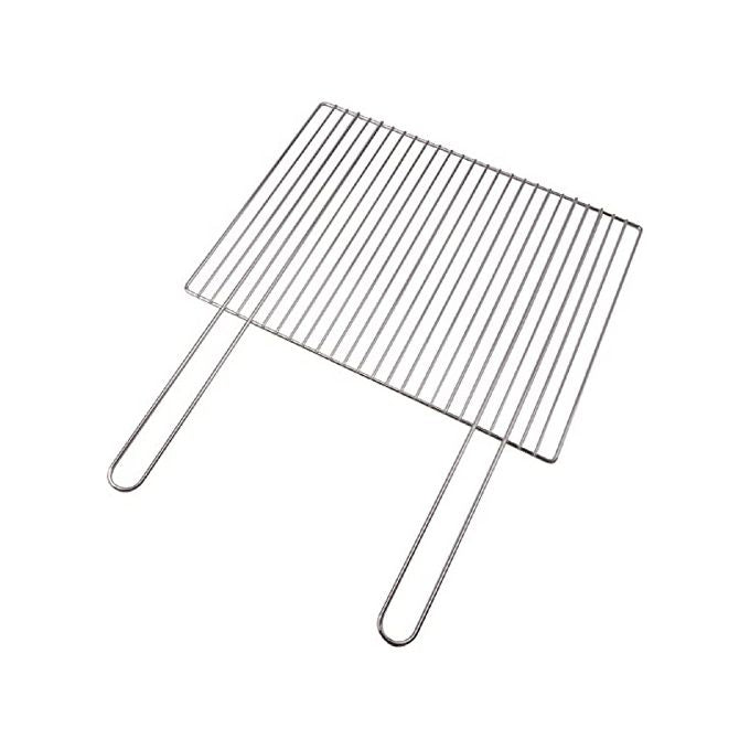 Sandrigarden 7913635 Graticola per Barbecue con Manici Fissi 60x40 cm Acciaio Cromato Lavabile in Lavastoviglie Certificazione NF400