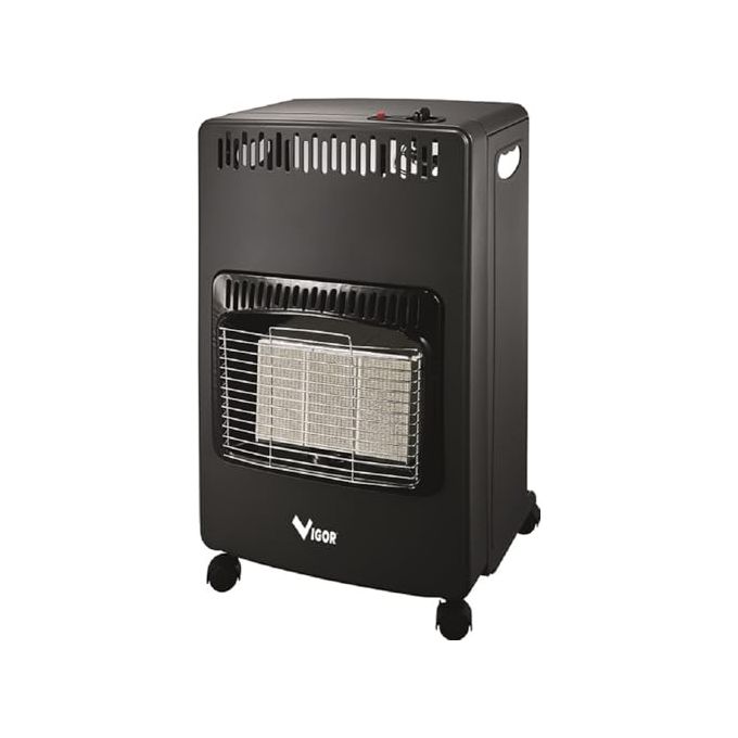 Vigor 9792005 Spectrum Stufa ad Infrarossi 4200 W con 3 Piastre Ceramiche Accensione Piezoelettrica Protezioni ODS e Termocoppia colore Nero