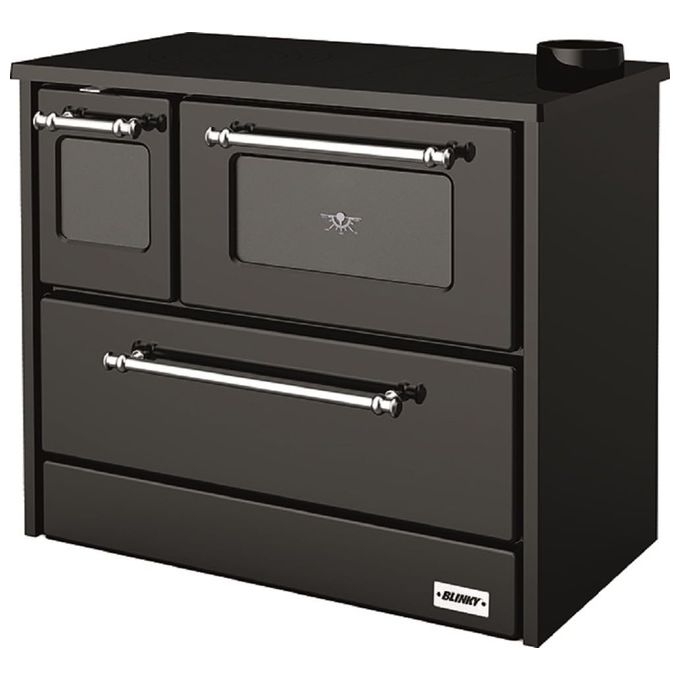 Blinky 9811333 Giusy Cucina a Legna con Forno 9,18 kW 4 stelle superficie riscaldabile 100-150 m² colore Antracite