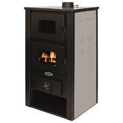 VIGOR-BLINKY 9815048 Londra Stufa a Legna in Acciaio con Forno colore Tortora