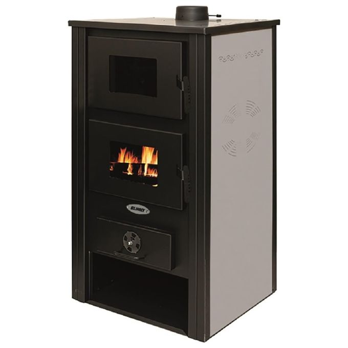 VIGOR-BLINKY 9815048 Londra Stufa a Legna in Acciaio con Forno colore Tortora