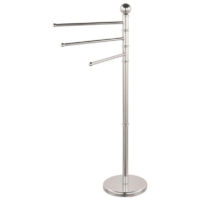 Vigor 4227150 Portasciugamani da Appoggio Inox 3 Bracci Mobili 90 cm