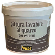 Vigor 3360010 Pittura lavabile al quarzo per esterni 10 lt colore Bianco