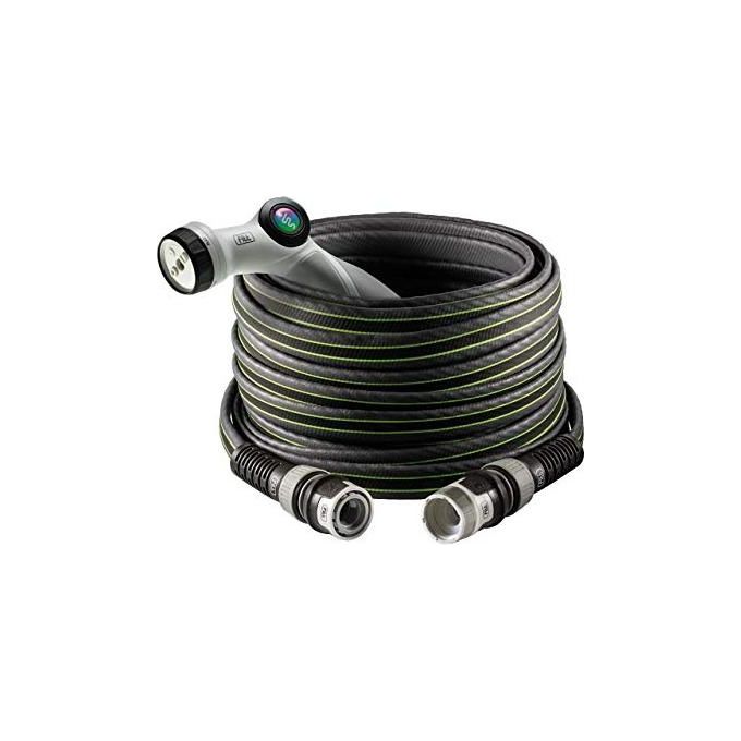 Fitt FV48905 Force NTS Tubo da Giardino per Irrigazione 5-8'' 30 m con Pistola Multigetto colore Grigio Lime