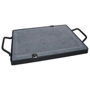 MACHIERALDO 8012947018125 Pietra Lavica con Impugnature 30x50 cm Spessore 2 cm Acciaio per Cucina Alimentare colore Nero