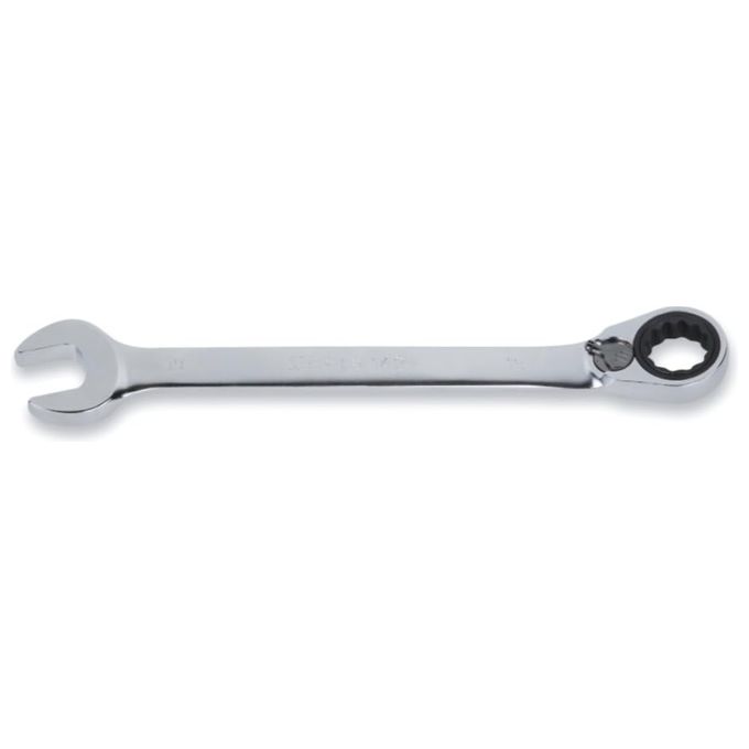 BETA 1420021 Chiave Combinata a Cricchetto Reversibile 21 mm Serie 142 con Testa e Forchetta Inclinate a 15° e Angolo di Ripresa di 5° colore Argento