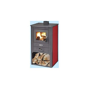 X-LINE Stufa a Legna Kursal De Luxe Rosso 9kW 180mc Rivestimento in Acciaio