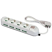 FANTON 42132 Multipresa 12 prese Tipo L 16A con interruttore 1,5 m colore Bianco