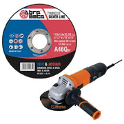 ABRA BETA DISCHI DA TAGLIO 115X1,6 300 PZ + SMERIGLIATRICE 750 W 115 MM ACCIAIO colore Acciaio