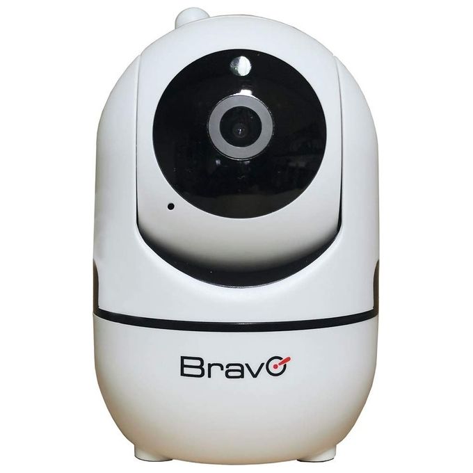 Bravo 92902926 Nana Pro Telecamera IP WiFi Motorizzata Interno Full HD 1080p 350° Visione Notturna IR Audio Bidirezionale colore Bianco
