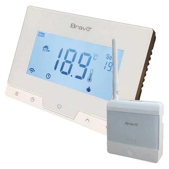 Bravo 2615015 Glam Cronotermostato Digitale Wi-Fi App Smartphone Alexa Google Home Programmazione Settimanale