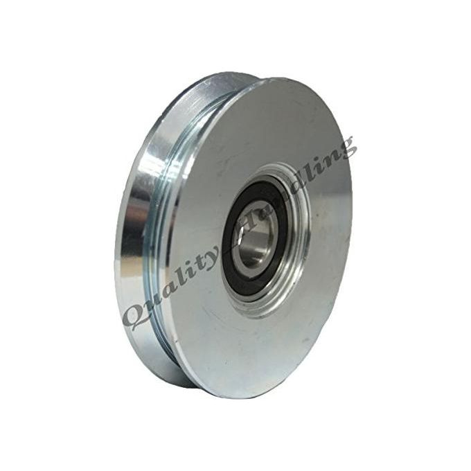 VIGOR-BLINKY Ruota per Cancelli Scorrevoli Gola V Art. 360 Diametro 120mm Acciaio Zincato 1 Cuscinetto a Sfera Portata 480 Kg