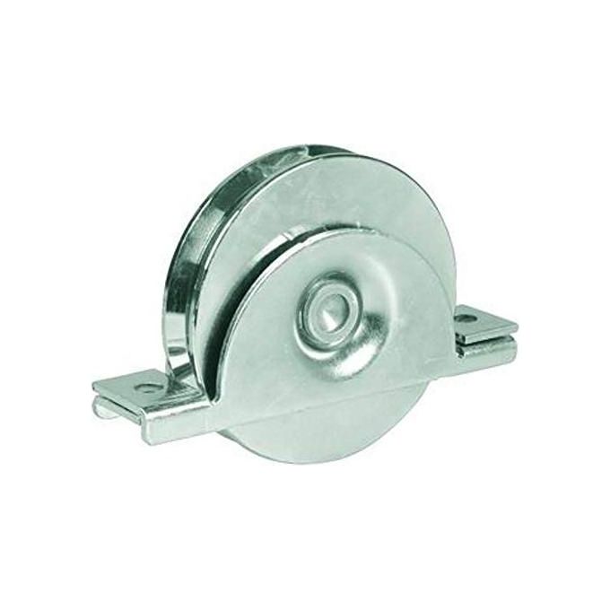 Ibfm 2223340 Ruota per Cancello Scorrevole con Supporto Interno Gola Tonda 20 mm Diametro 100 mm 1 Cuscinetto a Sfere Acciaio Zincato