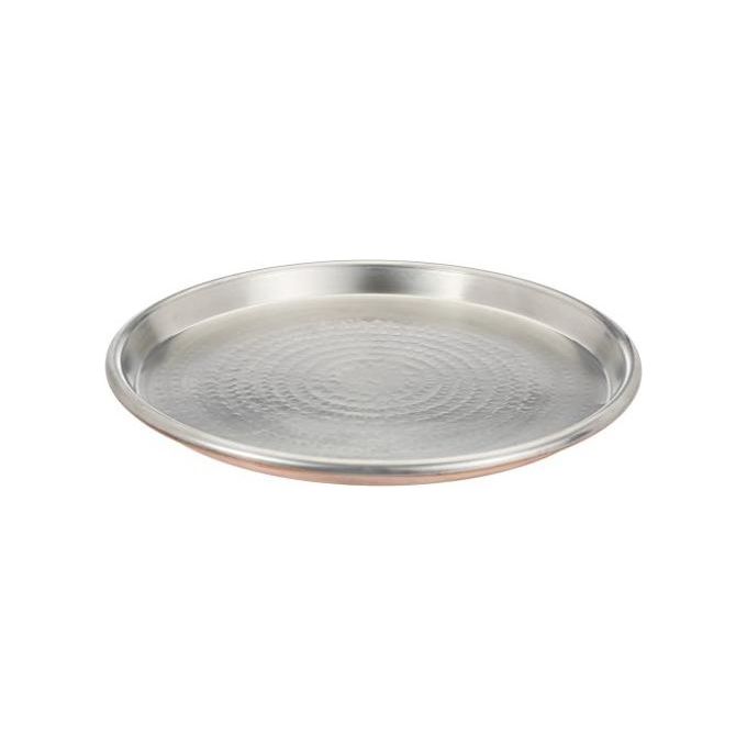 Vigor CM45 Vigor Heavy Teglia da Forno Tonda Rame Stagnato Pesante Bordo 3 cm Diametro 45 cm