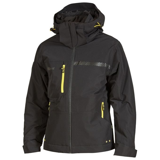 U-Power 001121378 Wink Giacca da Lavoro Invernale Imbottitura in Grafene Idrorepellente Cappuccio Regolabile Collo Microfleece Taglia M colore Nero Giallo