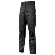 U-Power WST211BC Guapo Pantalone da Lavoro Uomo Slim Fit Elasticizzato con Ginocchiera 98% Cotone 2% Spandex Taglia XL colore Nero