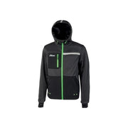 U-power FU275RL Galaxy Felpa da Lavoro Uomo Full-Zip Cappuccio 100% Poliestere 290 g-m² colore Asphalt Grey Green