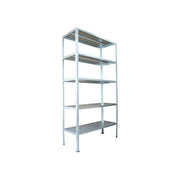 Prometal SIZ Scaffale Componibile in Metallo Ad Incastro 5 Ripiani 100x40 cm Capacita' 80 Kg Ripiano Colore Zincato