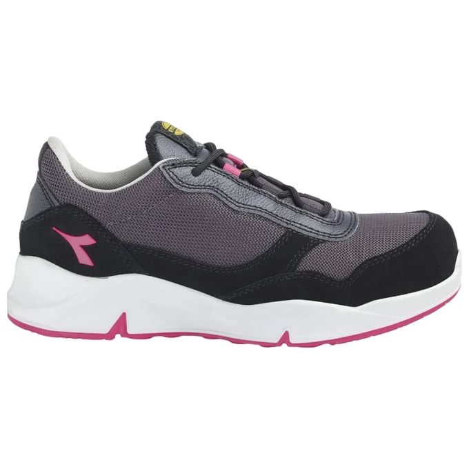 Utility Diadora 701179903D0458 Athena Text Low Scarpa Antinfortunistica Donna S1PL FO SR ESD Puntale Alluminio 200J K-SOLE colore Nine Iron Raspberry