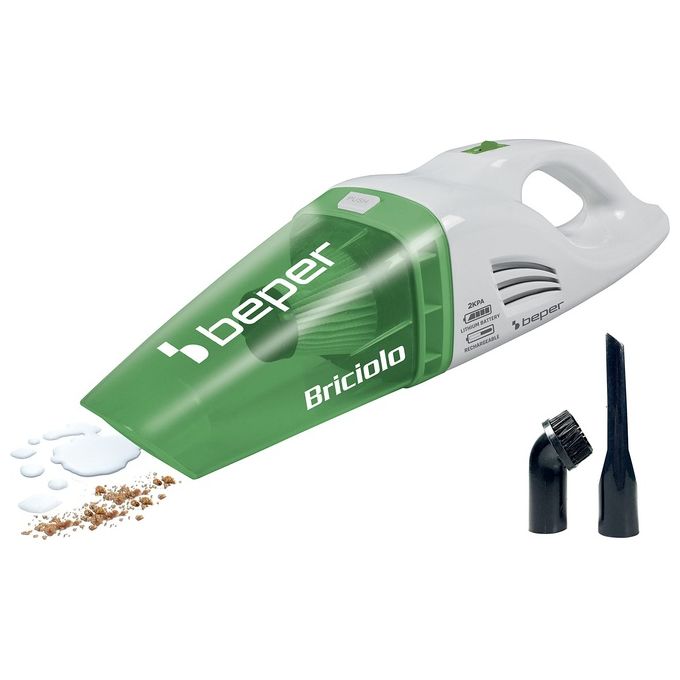 Beper 50.401 Briciolo Aspirabriciole Senza Fili Secco e Umido 0.4 L 75 W autonomia 20 min filtro HEPA colore Bianco