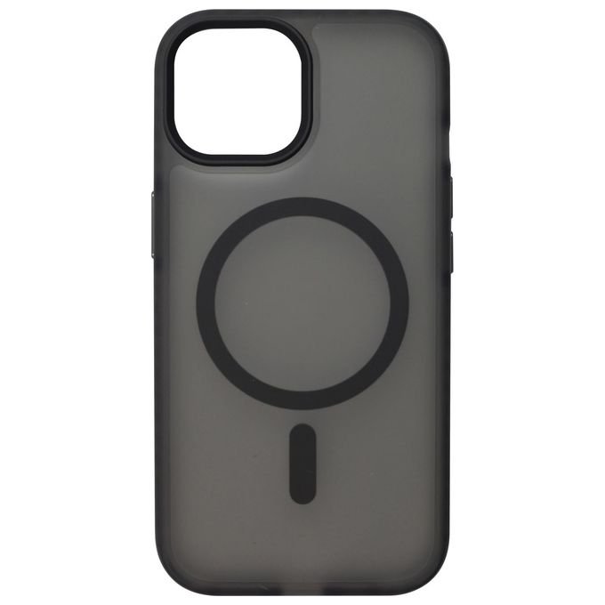 Tunit Cover in Silicone MagSafe Compatible con iPhone 15 Plus Rubber Black