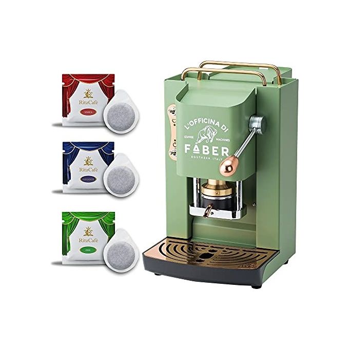 Faber PROGREENBASOTTELE Pro Deluxe Macchina da caffe' Cialde 1,3 L 15 bar 500 W colore Verde