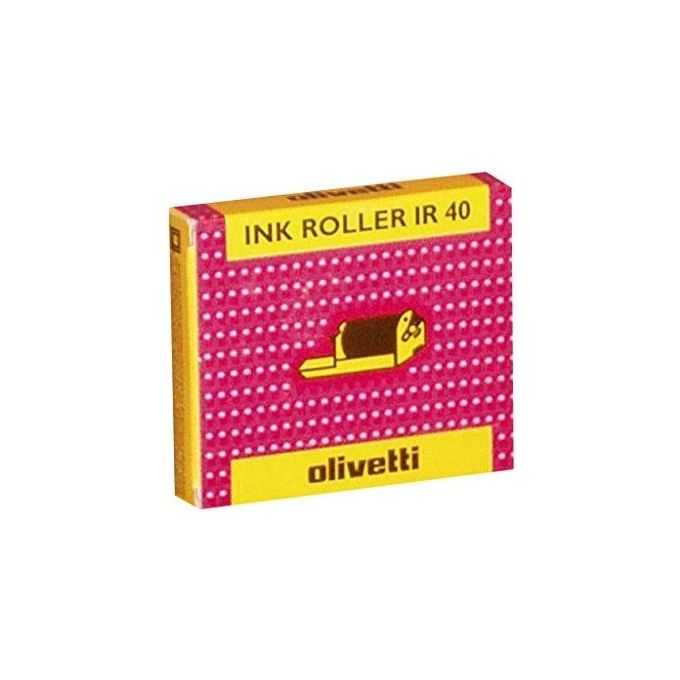 Olivetti 80878 IR 40 Nastro ad Aghi Ink Roller per Calcolatrici e Registratori di Cassa Resa 150000 caratteri conf 2 pezzi colore Nero