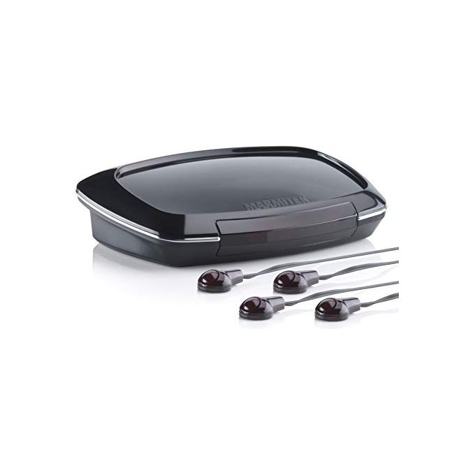 Marmitek 25008091 Invisible Control 4 Estensore IR per 4 Dispositivi Compatibile con TV Decoder Lettori Blu-ray e Hi-Fi Alimentazione a Rete o Batterie AAA colore Nero