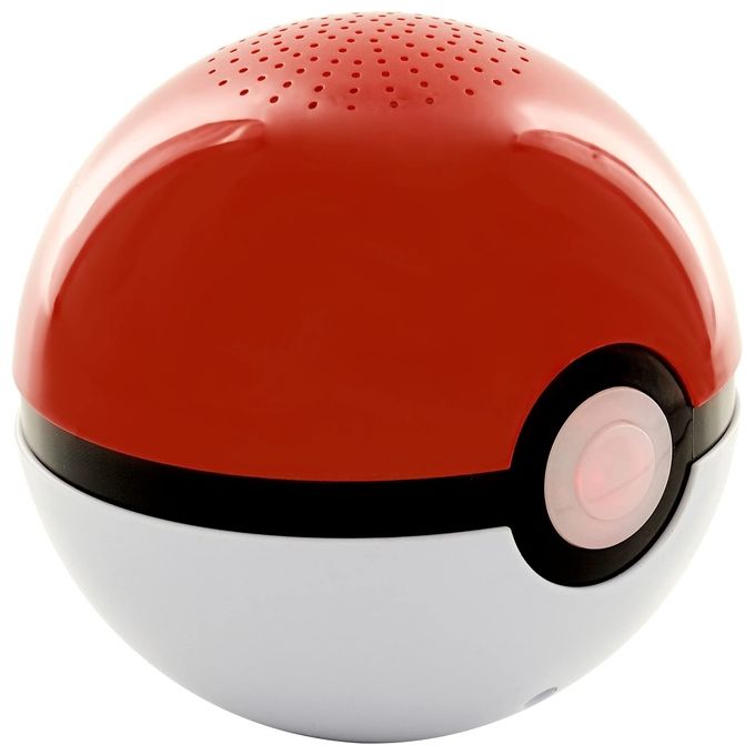 Teknofun 811365 Pokemon Altoparlante Bluetooth Poke Ball 3W Slot Micro SD AUX 3.5mm Wireless colore Rosso