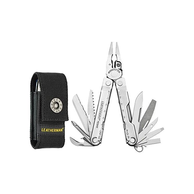Leatherman LT831557 Rebar Utensile Multifunzione 17 Attrezzi Acciaio Inossidabile 420HC Custodia in Nylon colore Argento