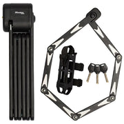 Master Lock 8333EURDPRO Lucchetto pieghevole per bicicletta in acciaio temprato 5 mm con 3 chiavi e supporto di montaggio colore Nero