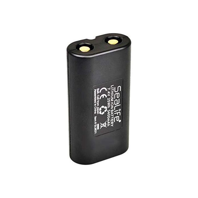 SeaLife SL9831 Batteria Li-Ion per Luci Sea Dragon Photo Video 7,4 V 3400 mAh 25 Wh colore Nero