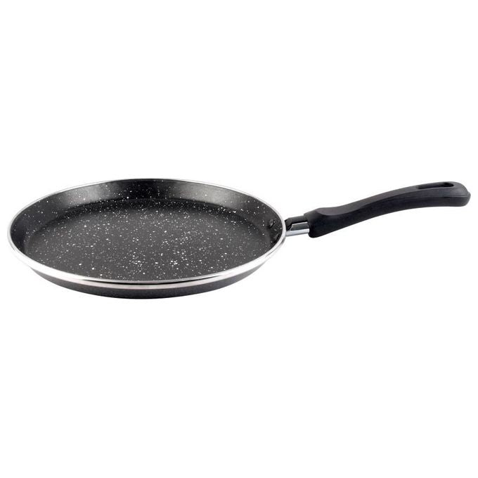 Vitrinor VIT077 K2 Crepiera 24 cm Acciaio Smaltato Antiaderente Effetto Pietra Induzione colore Grigio