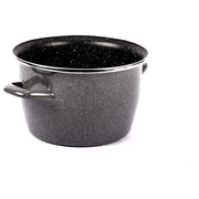 VITRINOR 1 Linea Cucina Pentola in Acciaio Smaltato Vetrificato con Rivestimento Antiaderente Effetto Pietra 2 Manici Adatta per Induzione colore Grigio