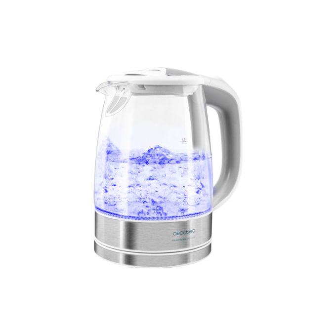 Cecotec 01510 ThermoSense 350 Bollitore elettrico 1 7 litri 2200 W vetro borosilicato senza BPA filtro anticalcare base 360º doppio sistema sicurezza colore Nero