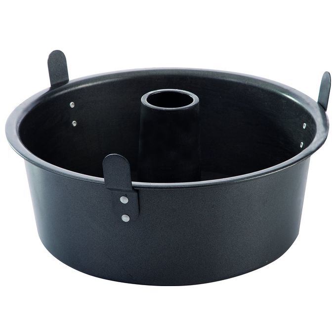 Tescoma 623152 DELICIA Stampo per Angel Cake e Chiffon Cake 26 cm con Fondo Estrabile Rivestimento Antiaderente Lavabile in Lavastoviglie colore Nero