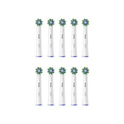 Oral-B EB50RX-10 Pro Cross Action Testine di Ricambio per Spazzolino Elettrico 10 Pezzi Tecnologia CrossAction Angolata 16° Testa Rotonda Colore Bianco
