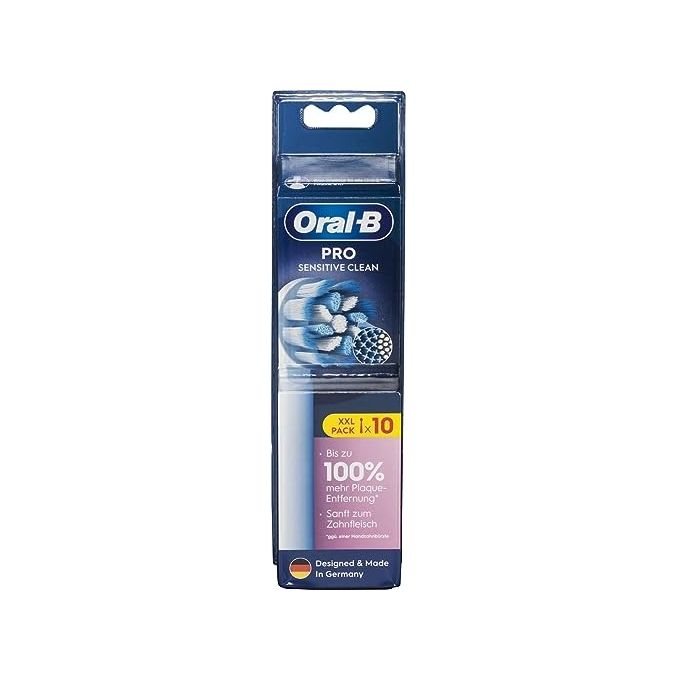 Oral-B EB60RX-10 Pro Pro Sensitive Clean Testine per Spazzolino Elettrico 10 Pezzi Setole Morbide con Indicatore di Usura colore Bianco