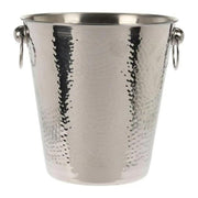Koopman A12441120 Secchiello per Ghiaccio Acciaio Inox Finitura Martellata 21x21 cm colore Argento