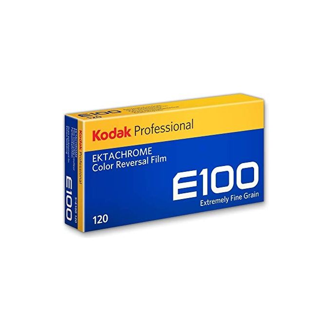 Kodak 8731200 E100G Pellicola per Foto a Colori 120 5 Pezzi ISO 100 Processo E-6 colore Nero