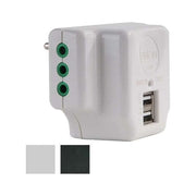 Fanton 87801 Adattatore 1s 10a 3pt + 2usb Black