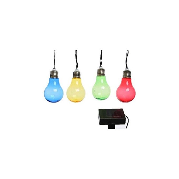 Kaemingk 894651 Lumineo Cordoniera Solare LED 10 Lampadine 7,5 m IP44 autonomia 6 ore colore Multicolore