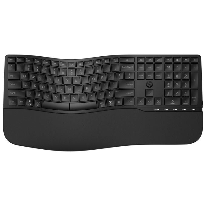 HP 8T6L8AA Tastiera Dual-Mode HP 680 Comfort Wireless Bluetooth Tasti Programmabili Poggiapolsi Imbottito colore Nero