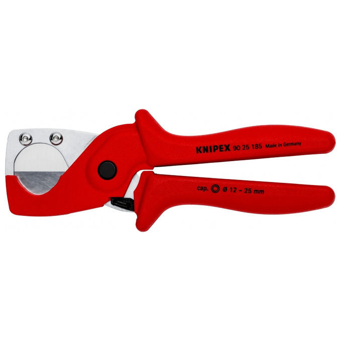 Knipex 90 25 185 Tagliatubi per Tubi in Plastica e Multistrato Diametro Taglio Ø 12 25 mm Lunghezza 185 mm colore Rosso