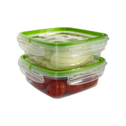 Snips 90005 Snipslock Set 2 Contenitori Ermetici per Alimenti Quadrati 0.5 L BPA Free Made in Italy colore Trasparente