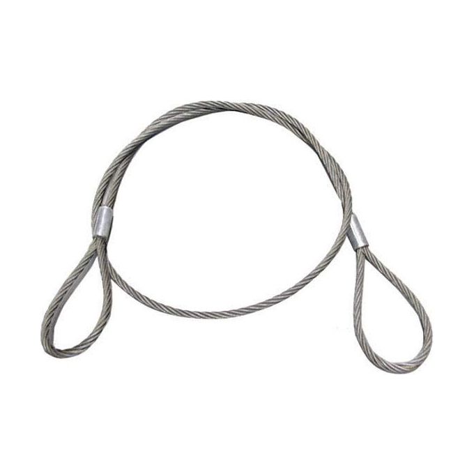 BLINKY 907042 Tiranti in Acciaio Due Asole con Fune a 114 Fili Mm 12 x 2 Mt colore Acciaio