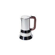 Alessi 9090-1 Caffettiera Espresso in Acciaio Inossidabile per 1 Tazza Adatta per Induzione con Beccuccio Antigoccia e Chiusura a Leva colore Acciaio