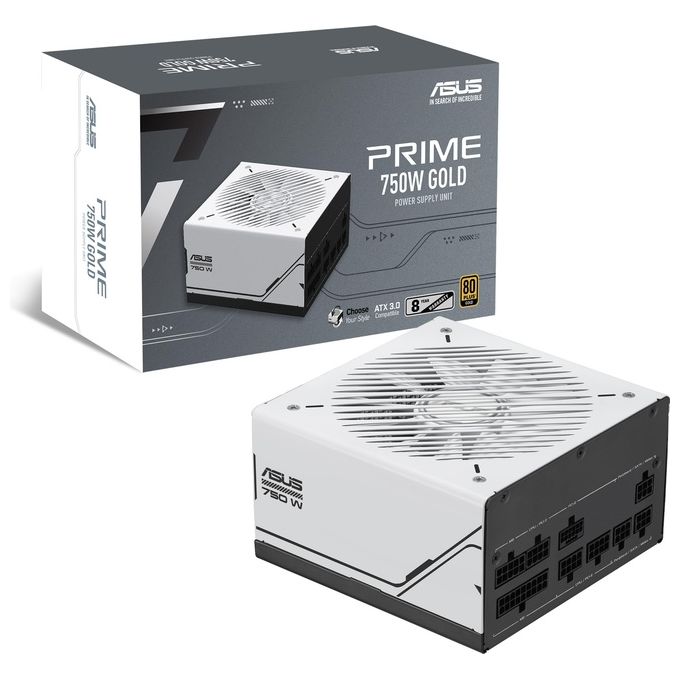 ASUS 90YE00U1-B0NA00 Prime Alimentatore Modulare 750 W 80 PLUS Gold ATX 3.0 colore Bianco