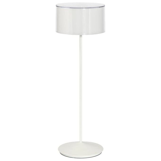 AB+ 9101317004 ab+ by Abert Logo Lampada da Tavolo Portatile Ricaricabile Dimmerabile IP54 in Alluminio 230 lm 370 mm colore Bianco